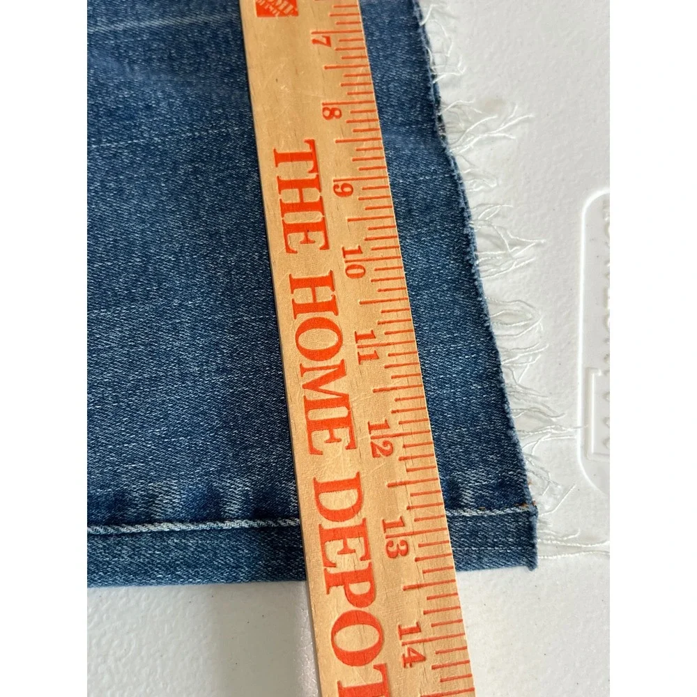 Madewell Flared Wide Leg Jeans Medium Wash High Rise Raw Hem Women's 29 Stretch - Picture 11 of 12